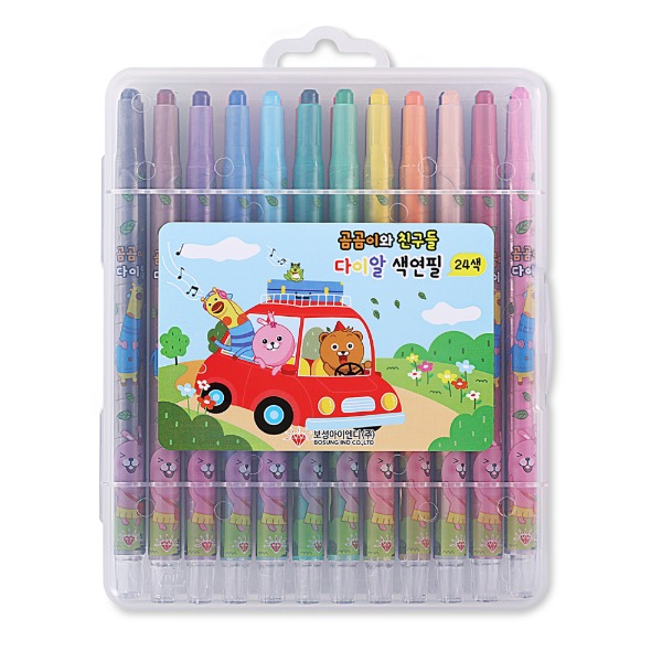 보성 곰곰이와 친구들 샤프식 색연필-24색